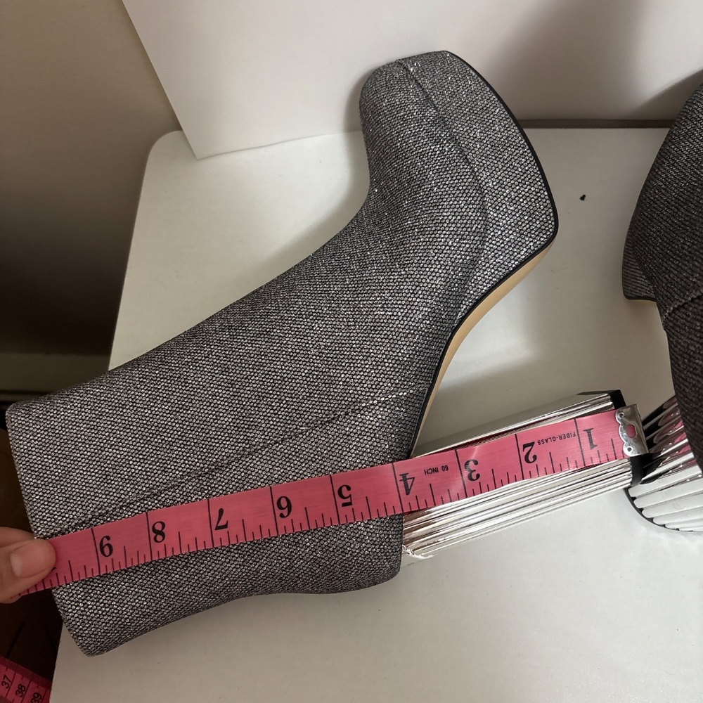 New!! MICHAEL KORS Porter Glitter Platform Dress Booties Size 7M - Picture 9 of 10